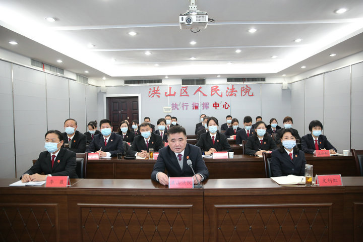 2月9日，我院参加全省中级法院院长暨全省法院党风廉政建设和反腐败工作视频会，和平法庭作经验交流发言.JPG